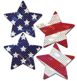 Pastease Petites Glittering Stars & Stripes Small Nipple Play Main Image