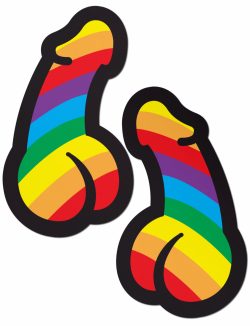 Pastease Rainbow Pride Dick Pasties Sexy Costume Accessories Main Image
