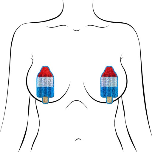 Pastease red white & blue ice pop glitter sexy costume accessories 3