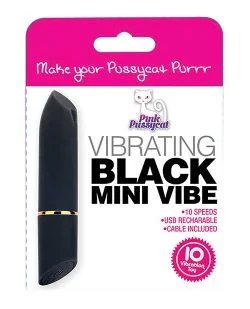 Pink Pussycat Black Mini Vibe Discreet Main Image