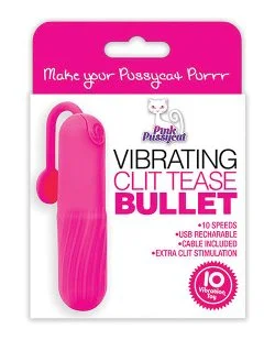 Pink Pussycat Clit Tease Bullet Rechargeable Vibrators Main Image