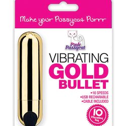 Pink Pussycat Gold Bullet Rechargeable Vibrators Main Image