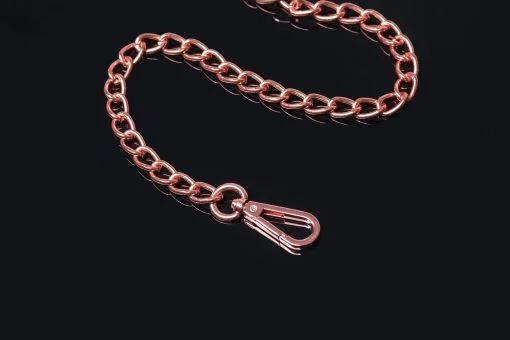 Pleasure Chain Leash Black & Rose Gold  3