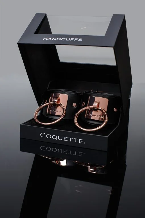 Pleasure Cuffs Black & Rose Gold Cuffs 3