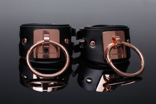 Pleasure Cuffs Black & Rose Gold 1