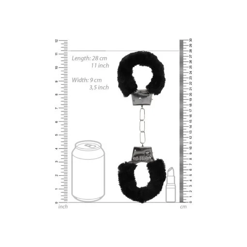 Pleasure Furry Hand Cuffs W/ Quick Release Button - Image 3