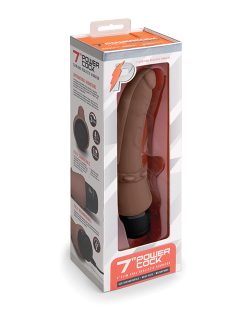 Powercocks 7In Slim Anal Vibrator Dark Brown Rechargeable Vibrators Main Image