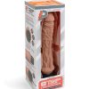 Powercocks 8In Girthy Vibrator Mocha Anal Vibrators Main Image