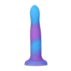 Rave Addiction 8In Glow In The Dark Dildo Blue/Purple Realistic Dildos Main Image