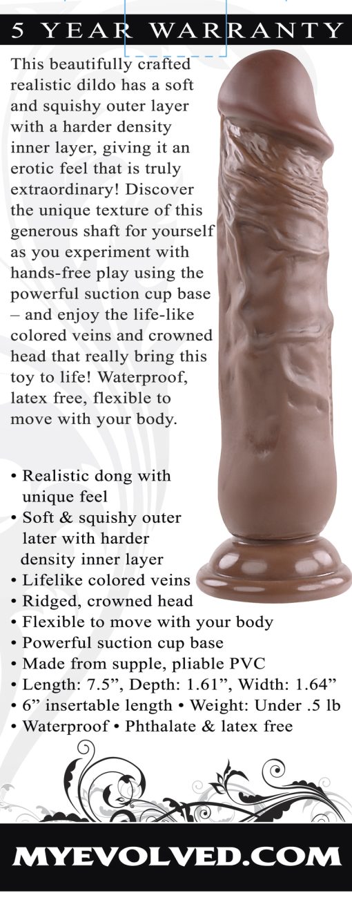 Realistic Dong 7 Dark " Small & Medium Dildos 3