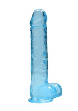 Realrock 9In Realistic Dildo W/ Balls Blue Large Dildos Main Image