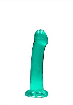 Realrock Non Realistic Dildo W Suction Cup 6.7In Turquoise Anal Dildos Main Image