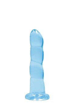 Realrock Non Realistic Dildo W Suction Cup 7In Blue Anal Dildos Main Image