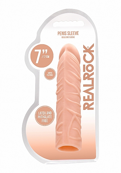 Realrock penis sleeve 7in flesh 2