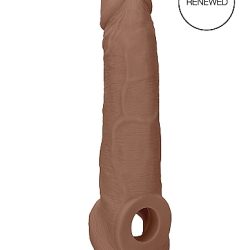 Realrock Penis Sleeve 9In Tan Mens Cock & Ball Gear Main Image