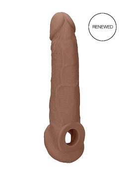 Realrock Penis Sleeve 9In Tan Mens Cock & Ball Gear Main Image