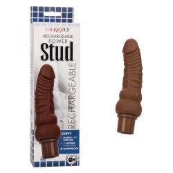 Rechargeable Power Stud Curvy Brown Anal Vibrators Main Image