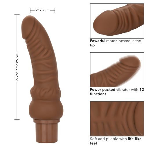 Rechargeable Power Stud Curvy Brown 1