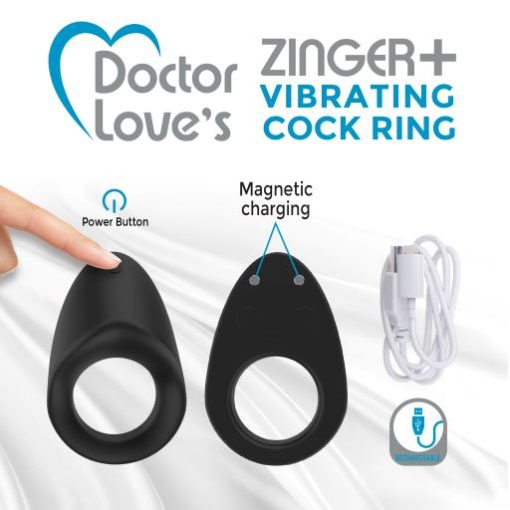 Rechargeable Vibrating Cock Ring Black Cock Rings 3