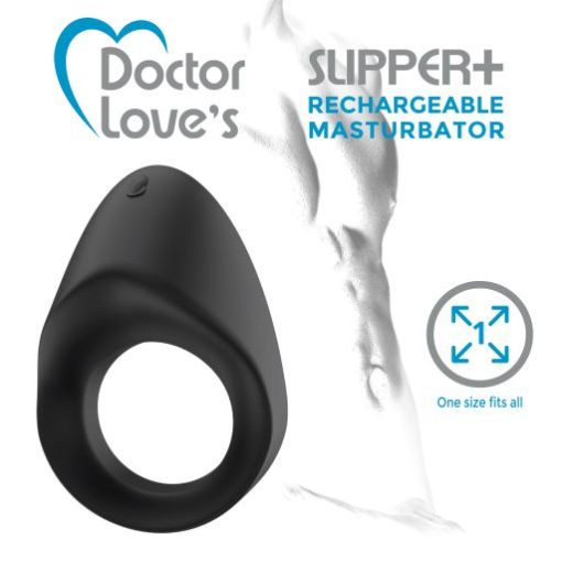 Rechargeable Vibrating Cock Ring Black 2