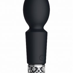 Royal Gems Brilliant Black Rechargeable Silicone Bullet Palm Size Massagers Main Image