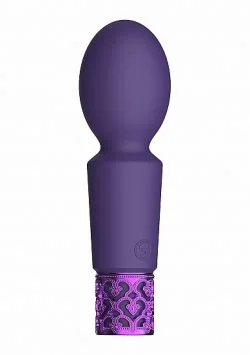 Royal Gems Brilliant Purple Rechargeable Silicone Bullet Palm Size Massagers Main Image