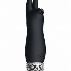 Royal Gems Elegance Black Rechargeable Silicone Bullet Bullet Vibrators Main Image