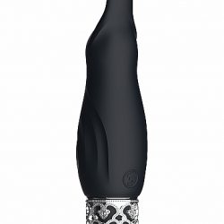 Royal Gems Sparkle Black Rechargeable Silicone Bullet Tongue Vibrators Main Image