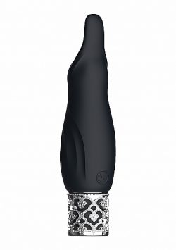 Royal Gems Sparkle Black Rechargeable Silicone Bullet Tongue Vibrators Main Image