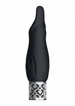 Royal Gems Sparkle Black Rechargeable Silicone Bullet Tongue Vibrators Main Image