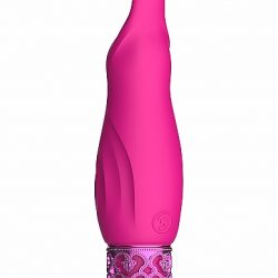Royal Gems Sparkle Pink Rechargeable Silicone Bullet Tongue Vibrators Main Image