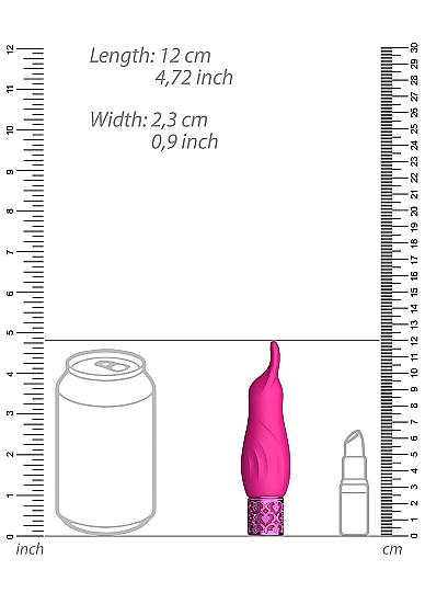 Royal gems sparkle pink rechargeable silicone bullet 1