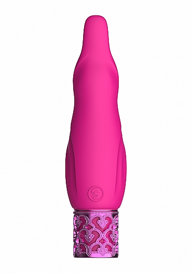 Royal gems sparkle pink rechargeable silicone bullet 2
