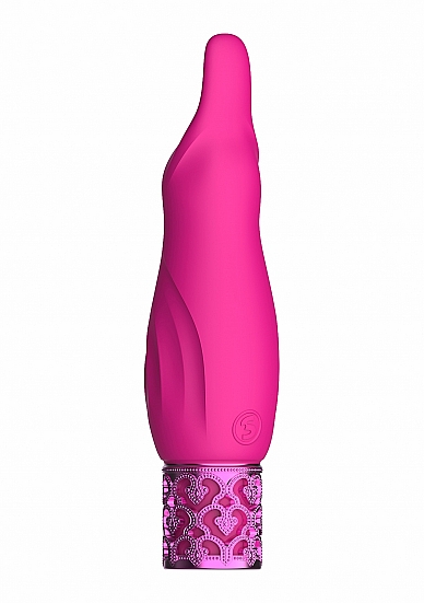 Royal gems sparkle pink rechargeable silicone bullet tongue vibrators main image