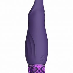 Royal Gems Sparkle Purple Rechargeable Silicone Bullet Tongue Vibrators Main Image