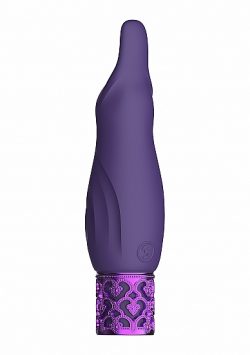 Royal Gems Sparkle Purple Rechargeable Silicone Bullet Tongue Vibrators Main Image