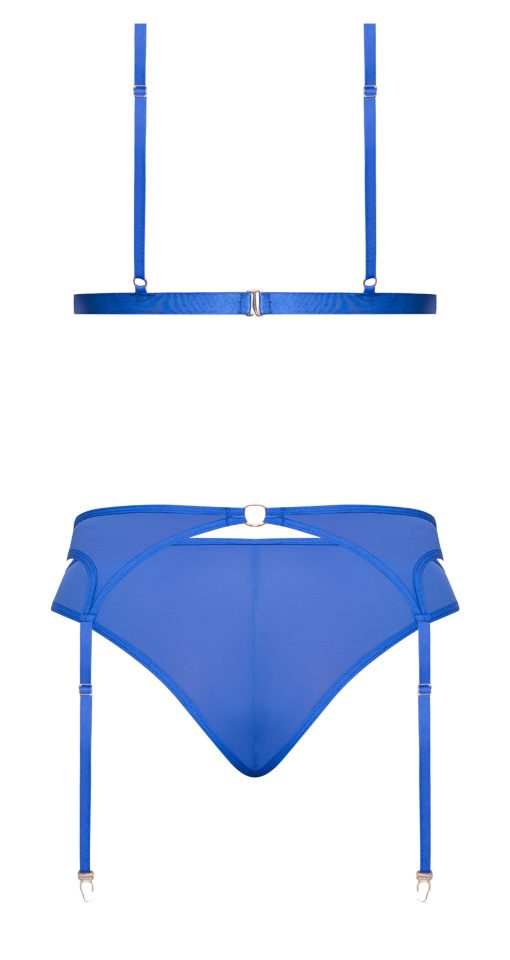 Sassy Bra Garter & Rouched Panty Cobalt 2Xl Bra Sets 3