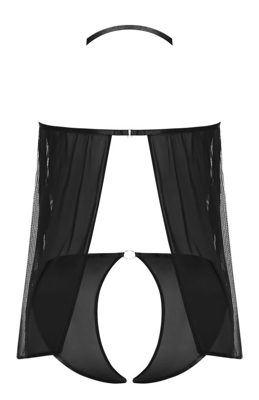 Sassy Cupless Babydoll & Panty Set Black L/Xl - Image 3