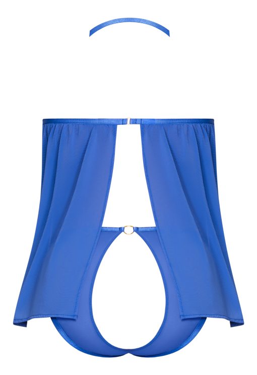 Sassy Cupless Babydoll & Panty Set Cobalt S/M - Image 4