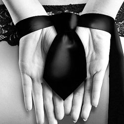 Satin Bondage Tie Black  Main Image