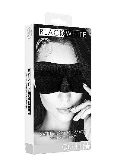 Satin Curvy Eye Mask With Elastic Straps Blindfolds 3