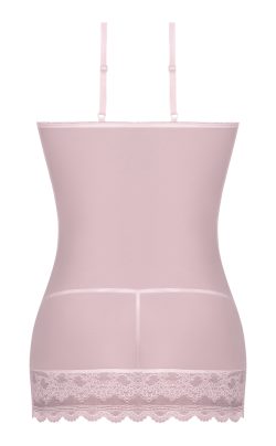 Seabreeze Lace Up Chemise & G Set Blush 2Xl Naughty Role Play Main Image