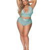 Seabreeze Strappy Back Cami & Short Set Turquoise 2Xl Bra Sets Main Image