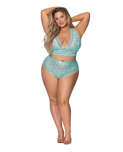 Seabreeze Strappy Back Cami & Short Set Turquoise 2Xl Bra Sets Main Image