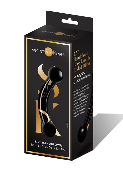 Secret Kisses 5.5In Double Ended Dildo Black & Gold Double Dongs 3