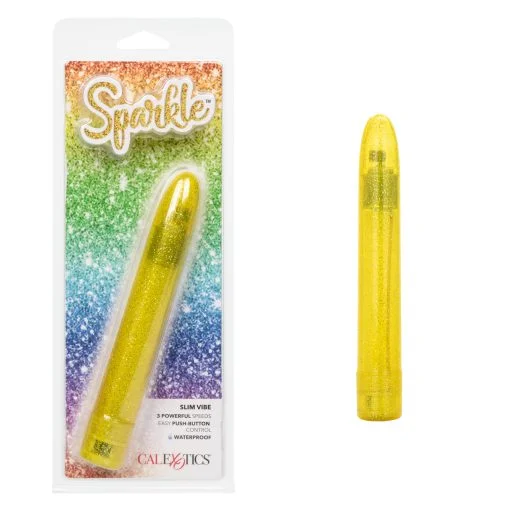 Sparkle Slim Vibe Yellow Classic Vibrators Main Image