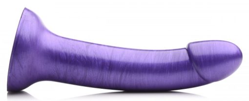 Strap u g-tastic 7in metallic silicone dildo purple 1