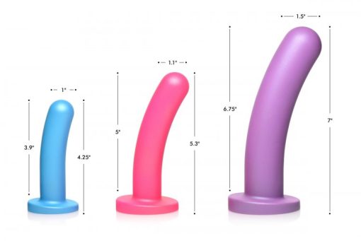 Strap u triple peg 28x dildo set silicone w/ remote 1