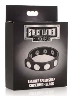 Strict Leather Cock Speed Snap Cock Ring Black Cock & Ball Gear Main Image