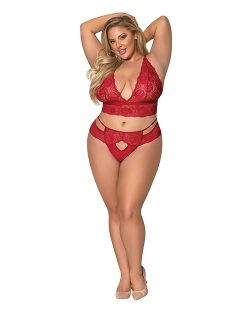 Sugar & Spice Bra & Panty Set Red 2Xl Bra Sets Main Image